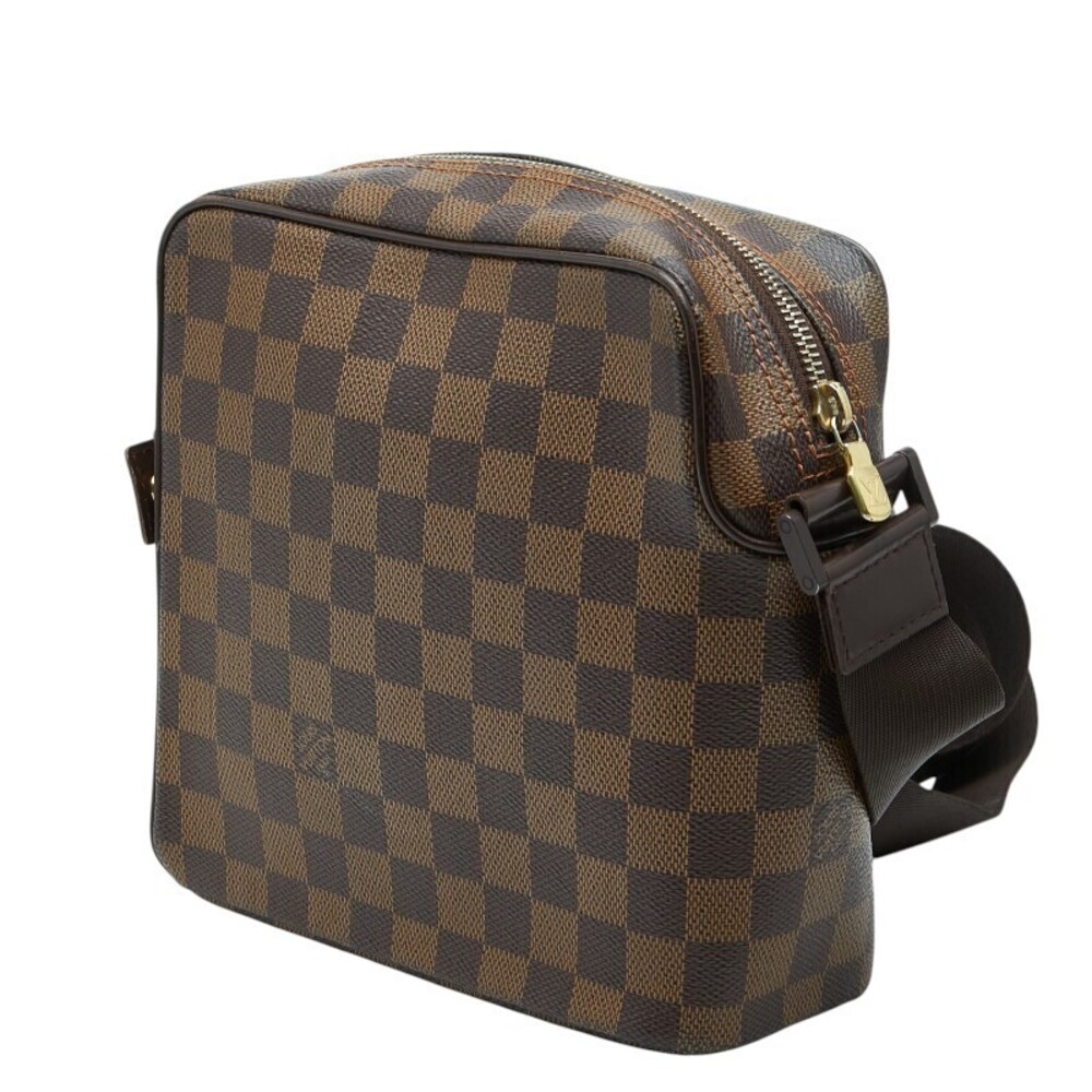 Louis Vuitton Olaf Bag Brown Crossbody Shoulder Leather Damier Brown